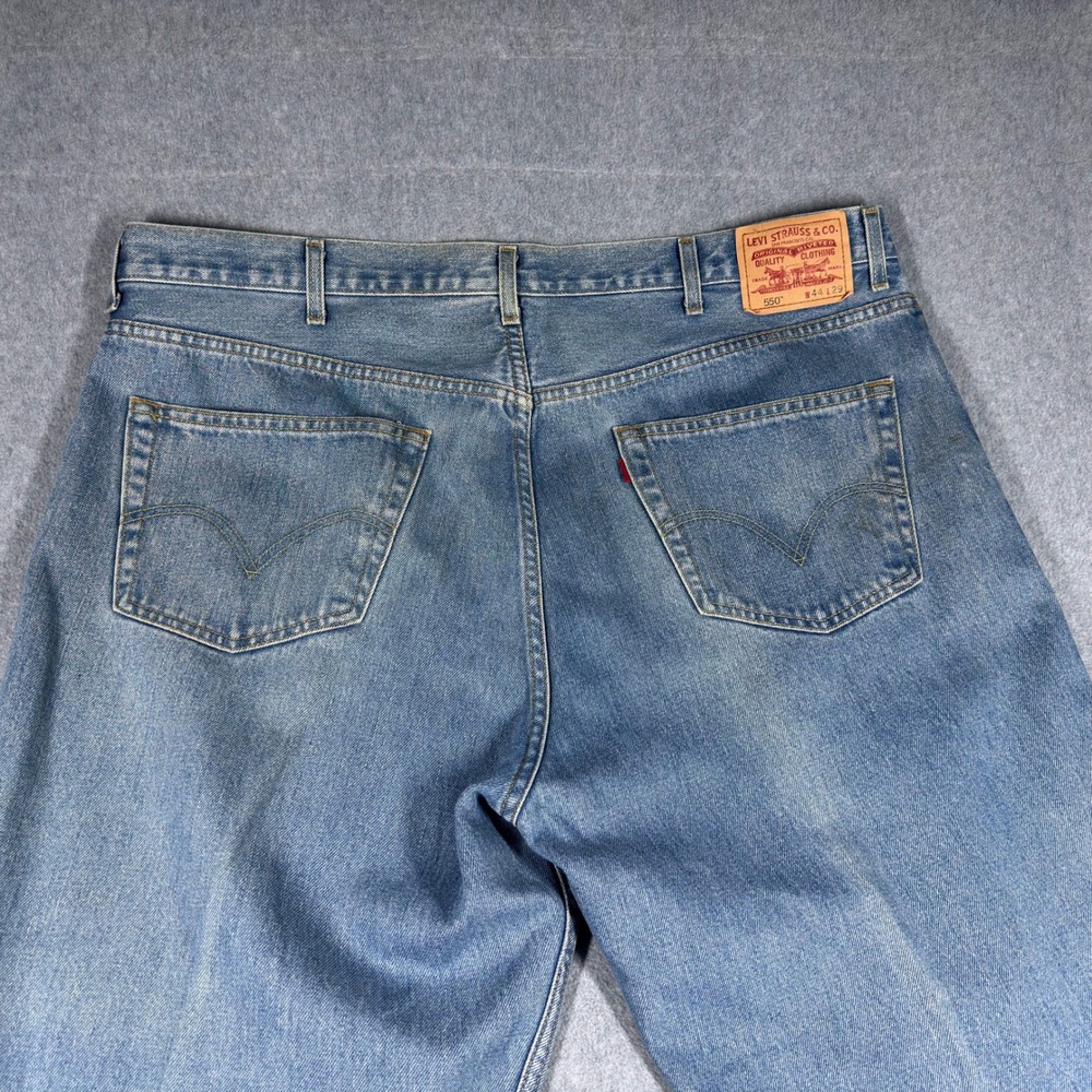 Levis 550 Jeans Mens 44x29 Blue Relaxed Fit Loose Fit Denim Pants Y2k